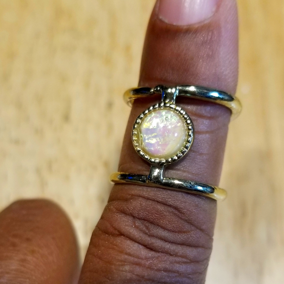 Rainbow Opal Ring #2
